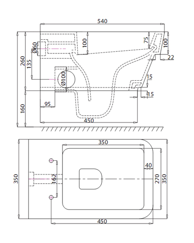 bản vẽ kĩ thuật bàn cầu v50