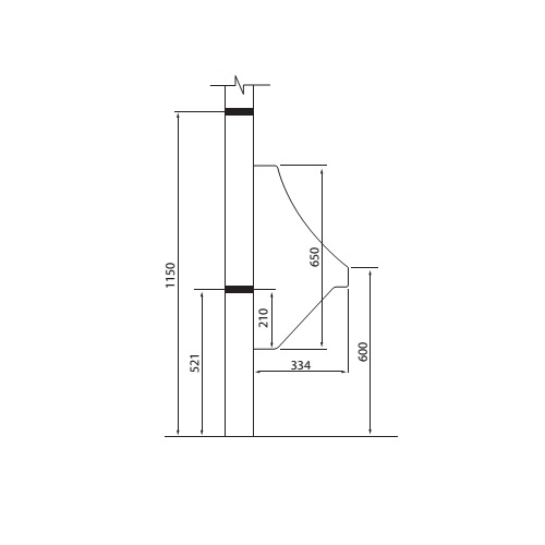 bản vẽ kĩ thuật bồn tiểu nam T50