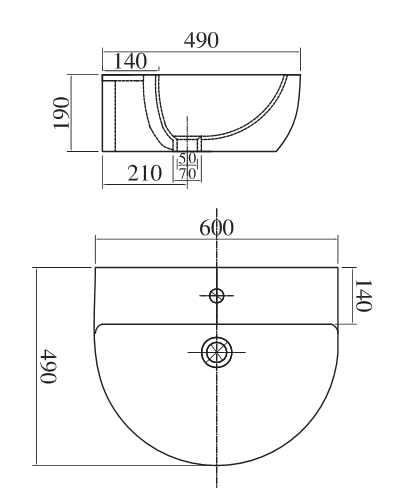 bản vẽ kĩ thuật chậu + chân chậu vi51