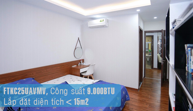 Điều hòa Daikin 1 chiều 9.000BTU inverter FTKC25UAVMV